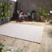 Coast A055 Moroccan Durable Stain-Resistant Weatherproof Flatweave In-Outdoor Rose Pink/Cream Rug