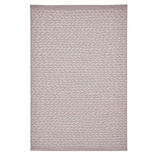 Coast A055 Moroccan Durable Stain-Resistant Weatherproof Flatweave In-Outdoor Rose Pink/Cream Rug