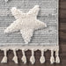 Coastal Starfish Area Rug 150x90 cm Light Grey