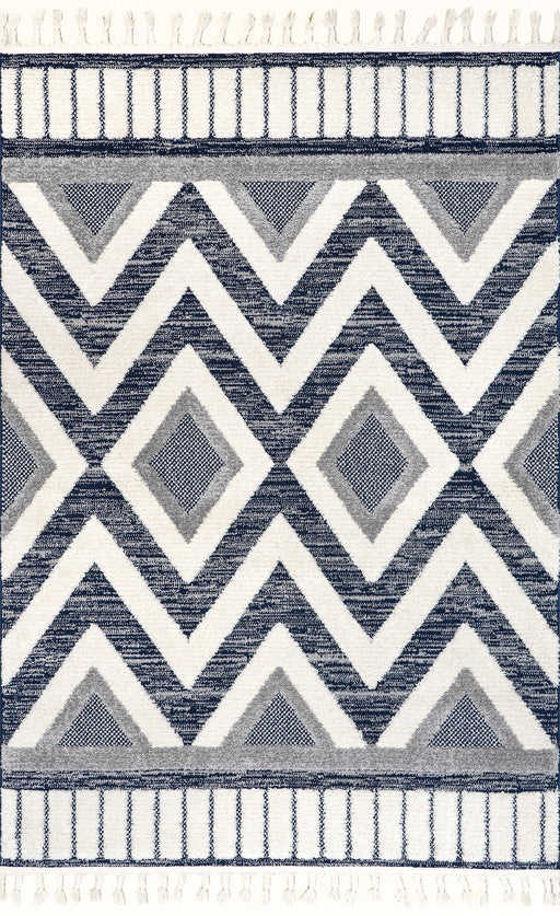 Coastal Waves Area Rug Blue 140x200 cm