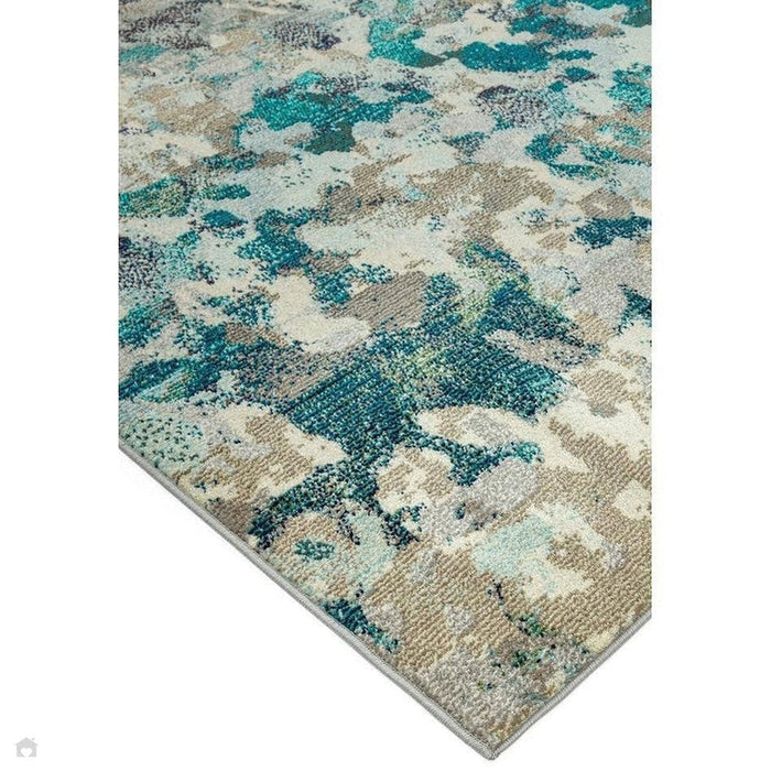 Colores Cloud CO03 Ethereal Modern Abstract Durable Low Short Pile Multicolour/Blue/Teal/Beige/Grey/Cream Rug