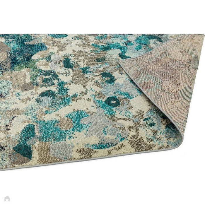 Colores Cloud CO03 Ethereal Modern Abstract Durable Low Short Pile Multicolour/Blue/Teal/Beige/Grey/Cream Rug