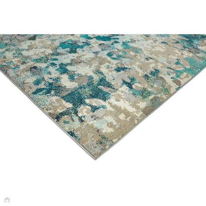 Colores Cloud CO03 Ethereal Modern Abstract Durable Low Short Pile Multicolour/Blue/Teal/Beige/Grey/Cream Rug