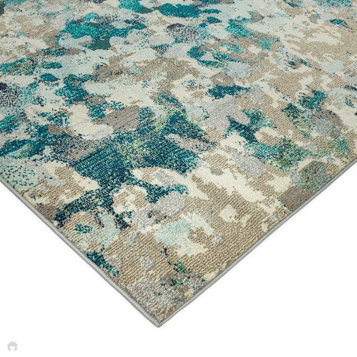 Colores Cloud CO03 Ethereal Modern Abstract Durable Low Short Pile Multicolour/Blue/Teal/Beige/Grey/Cream Rug