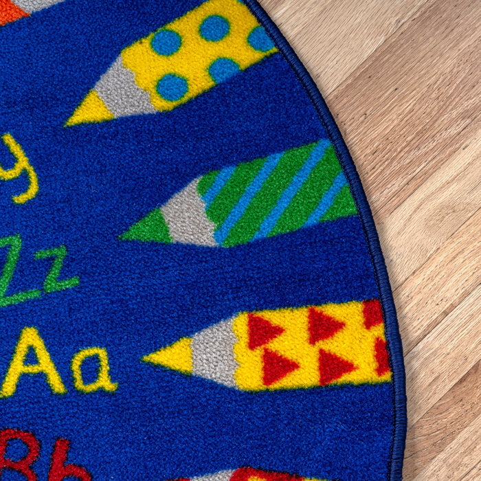 Colorful Alphabet Area Rug for Kids Room 122x183 cm