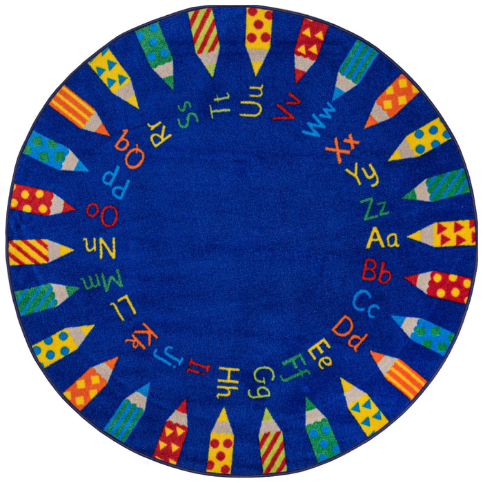 Colorful Alphabet Area Rug for Kids Room 122x183 cm