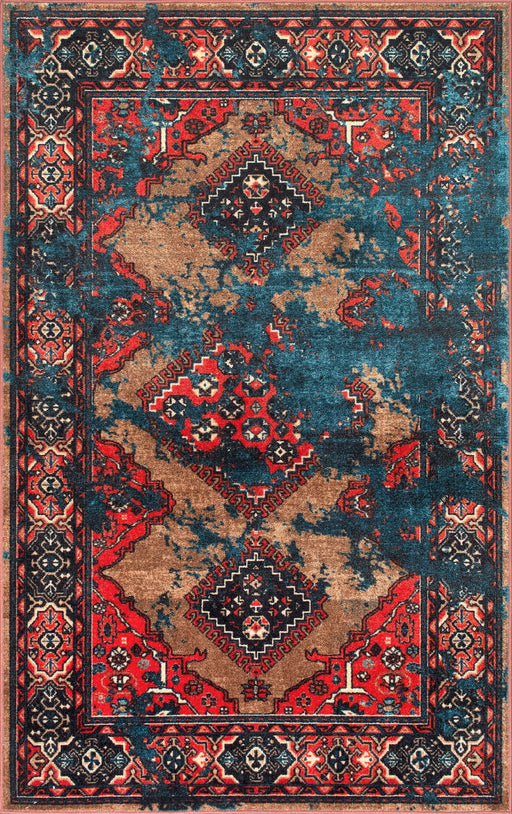 Colorful Diamond Pattern Area Rug 120cm