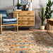 Colorful Floral Area Rug in Beige