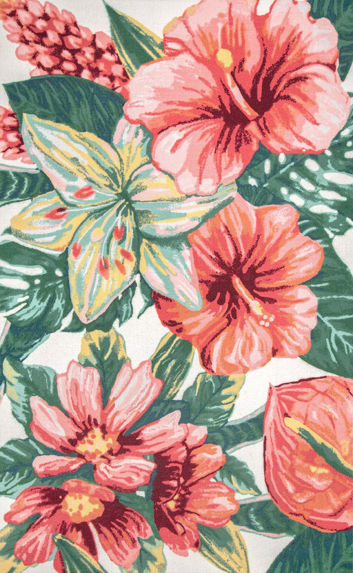 Colorful Floral Outdoor Indoor Rug 120x180 cm
