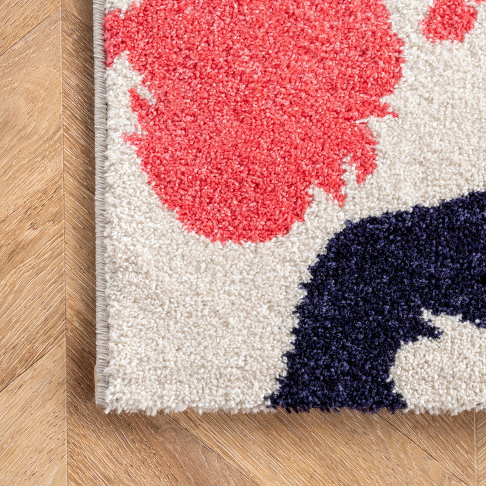 Colorful Handprint Area Rug for Nursery and Playroom