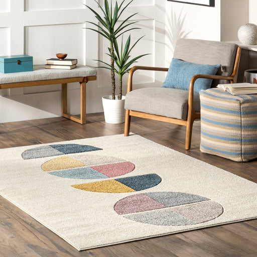 Colorful Moons Area Rug for Kids Room 120x180 cm