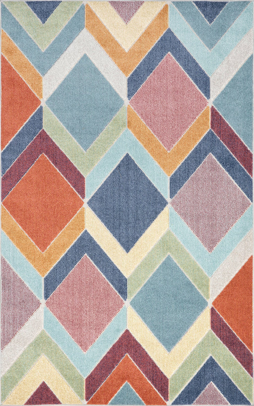 Colorful Retro Rug for Indoor and Outdoor Spaces