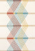 Colorful Waves Area Rug 120x180 cm Ivory
