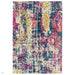 Colt CL01 Abstract Modern Abstract Durable Low Short Pile Multicolour/Pink/Yellow/Blue Rug