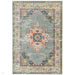 Colt CL02 Medallion Traditional Durable Low Short Pile Grey/Multicolour Rug