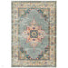 Colt CL02 Medallion Traditional Durable Low Short Pile Grey/Multicolour Rug