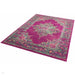 Colt CL04 Medallion Traditional Durable Low Short Pile Fuchsia Rug