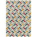 Colt CL06 Chevron Modern Geometric Durable Low Short Pile Multicolour Rug