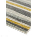 Colt CL10 Stripe Modern Striped Durable Low Short Pile Mustard Rug