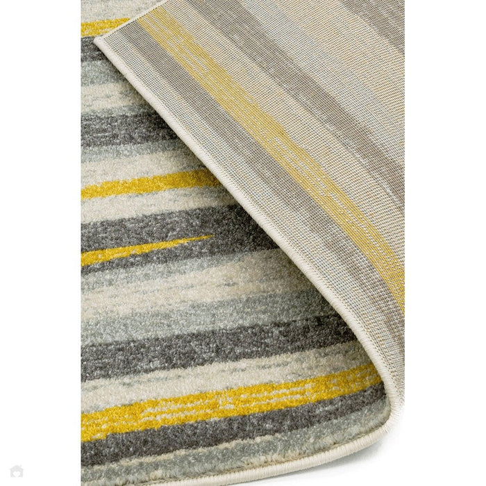 Colt CL10 Stripe Modern Striped Durable Low Short Pile Mustard Rug