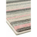 Colt CL11 Stripe Modern Striped Durable Low Short Pile Pink Rug