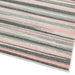 Colt CL11 Stripe Modern Striped Durable Low Short Pile Pink Rug