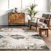 Contemporary Abstract Ivory Area Rug for Modern Homes