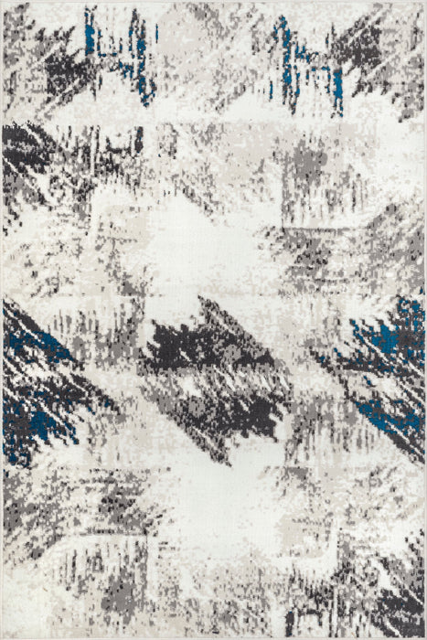 Contemporary Abstract Ivory Area Rug for Modern Homes