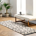 Contemporary Beige Tasseled Area Rug in Multiple Sizes