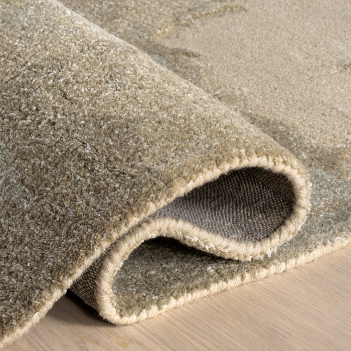 Contemporary Beige Wool Area matto 150 x 240 cm