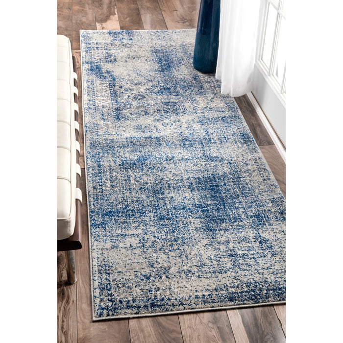 Contemporary Blue Abstract Area Rug 160x230 cm