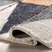 Contemporary Blue Diamond Tasseled Area Rug 180x120 cm