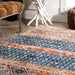 Contemporary Blue Striped Area Rug 120x180 cm