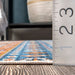 Contemporary Blue Striped Area Rug 120x180 cm