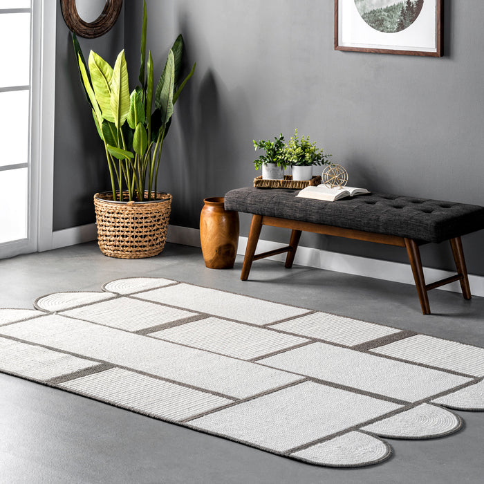 Contemporary Brown Indoor Outdoor Area Rug 150x240 cm