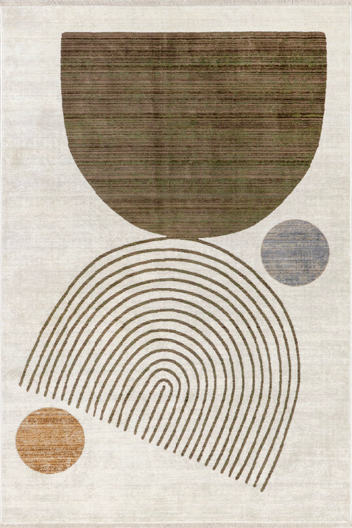 Contemporary Brown Rainbow Area Rug for Home Decor