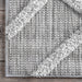 Contemporary Grey Fishnet Trellis Area Rug 120x180 cm