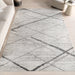 Contemporary Grey Lattice Area Rug 160x230 cm