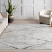 Contemporary Grey Lattice Area Rug 160x230 cm