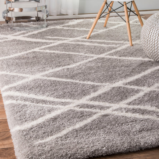 Contemporary Grey Shag Rug 150x200 cm