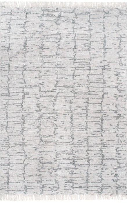 Contemporary Grey Striated Area Rug 120x180 cm