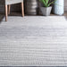 Contemporary Grey Striped Indoor Outdoor Area Rug 120x180 cm