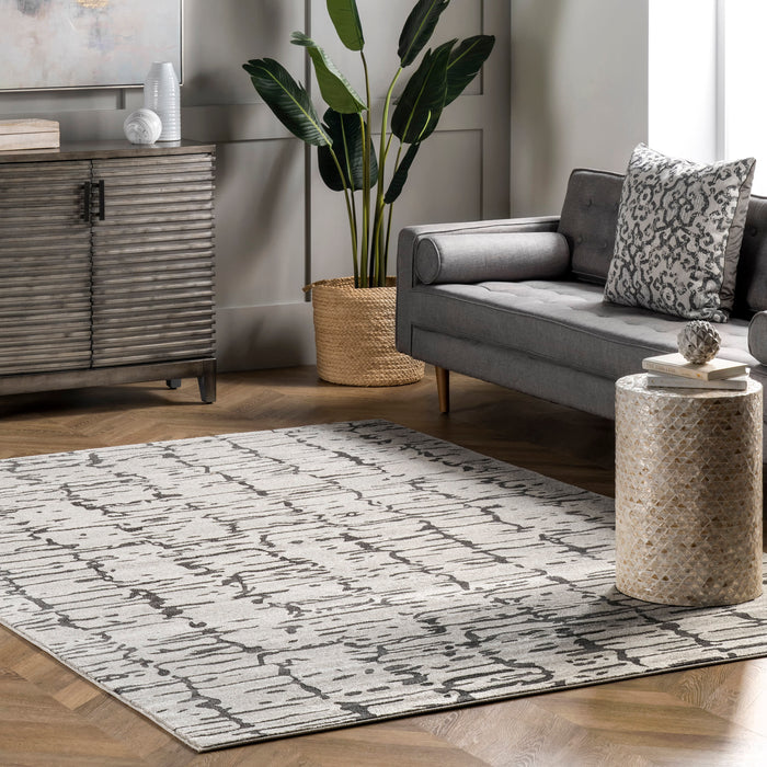 Contemporary Ivory Area Rug for Home Decor