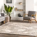 Contemporary Ivory Wool Area Rug for Modern Interiors