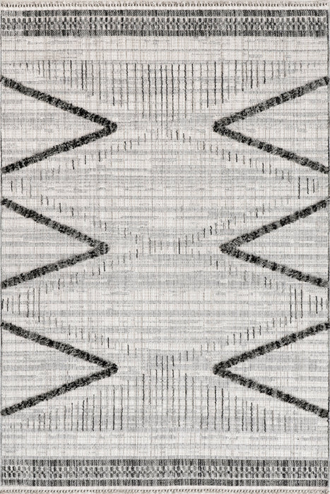 Contemporary Light Grey Textured Area Rug 160x230 cm