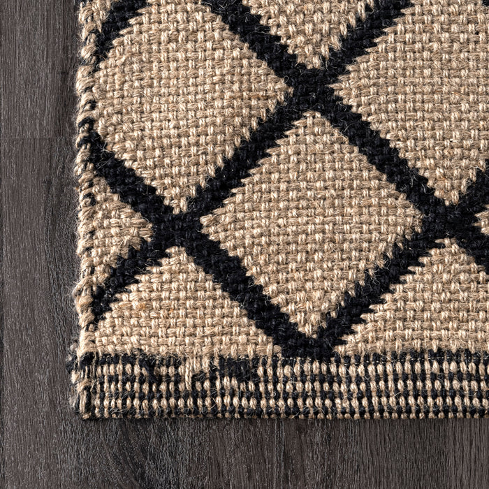 Contemporary Natural Trellis Area Rug for Modern Homes