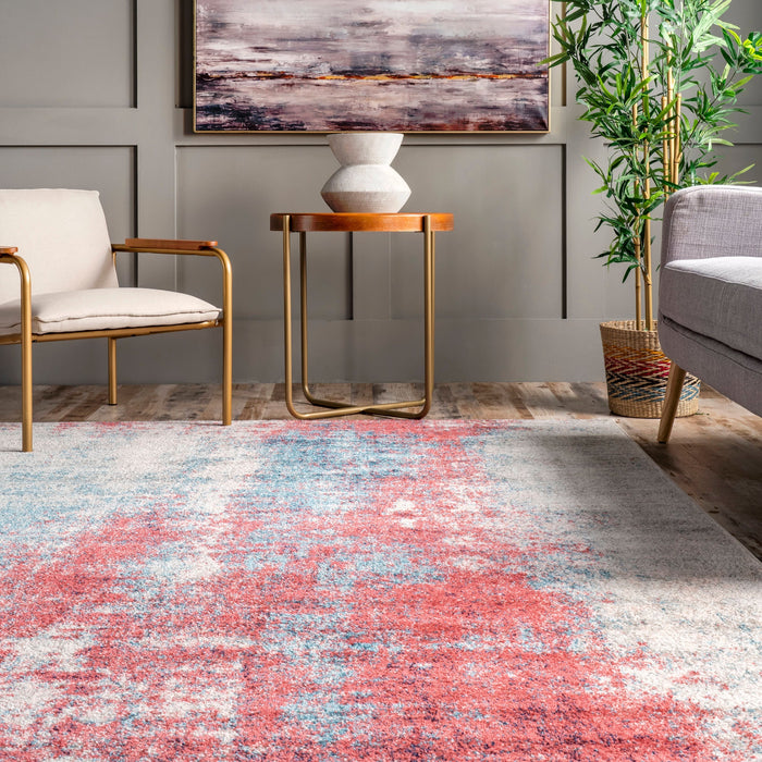 Contemporary Rust Area Rug for High-Traffic Spaces