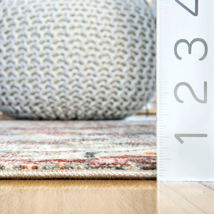 Contemporary Rust Snowflake Area Rug 150x210 cm