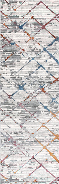 Contemporary Striped Area Rug in Light Grey 160x230 cm