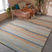 Contours Jagged Modern Abstract Hand-Woven Wool Multicolour Rug